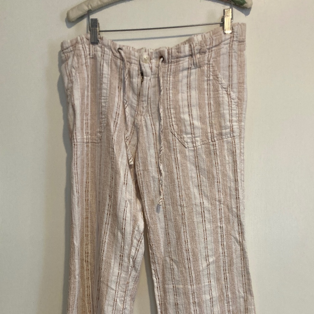 Just Living Linen / Cotton Striped Pants / S